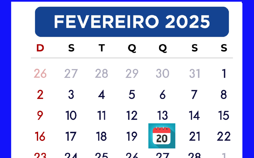 Calendário de pagamentos 2025