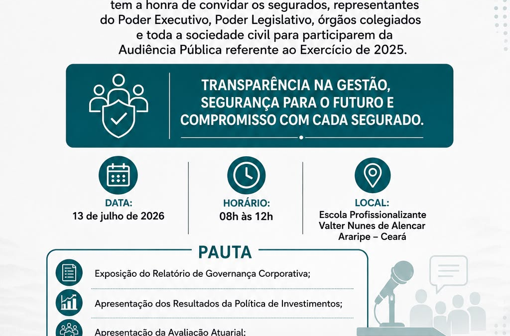 Convite Audiência Pública – IPREMA – 2026